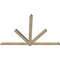 Ekena Millwork Kennewick Rough Sawn Timber Gable Bracket, Douglas Fir, 84"W x 56"H x 2"D x 4"F, 16/12 Pitch GBW084X56X0204KEN00RDF - alternate 4